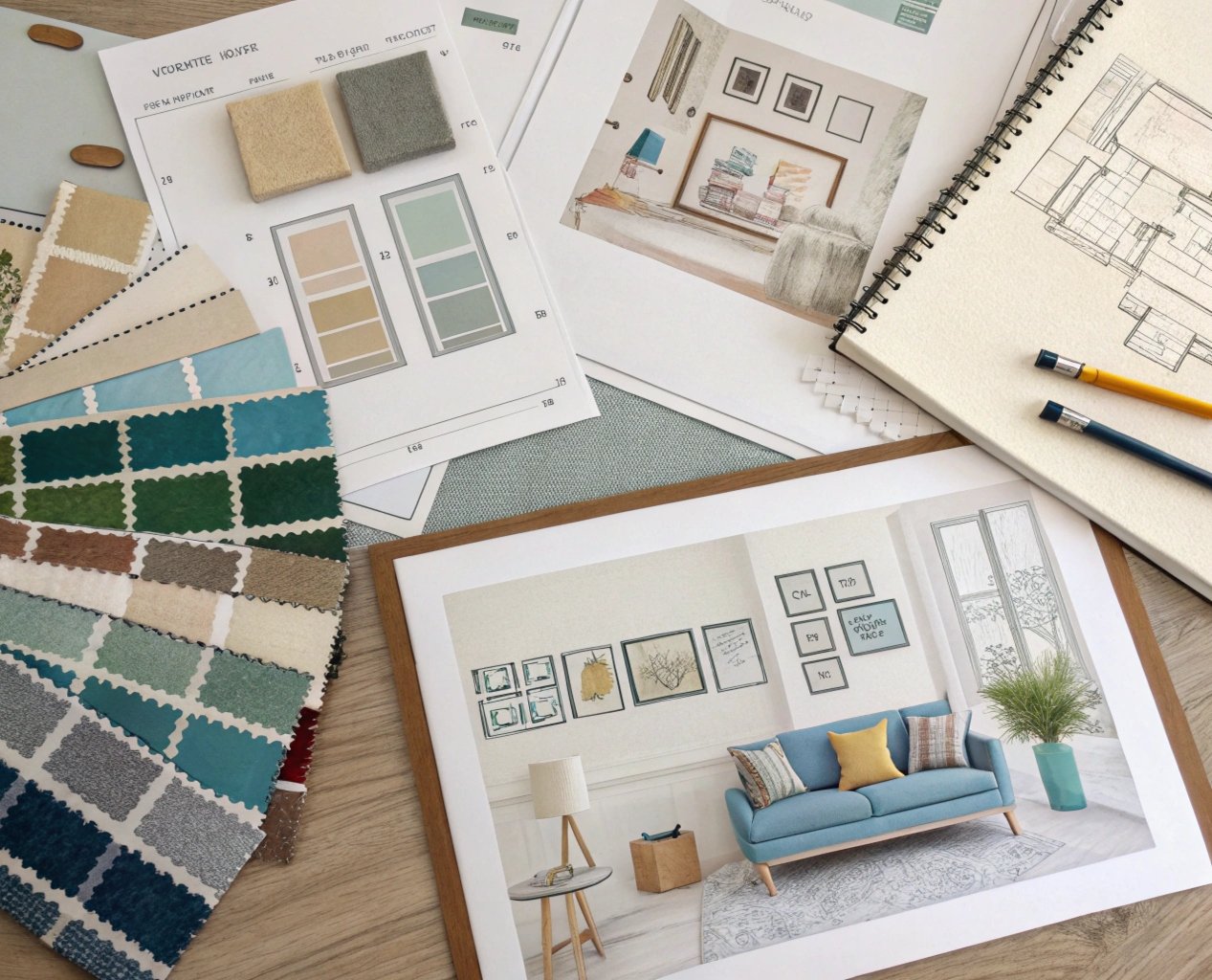 an-interior-designer-s-desk-featuring-mood-boards-